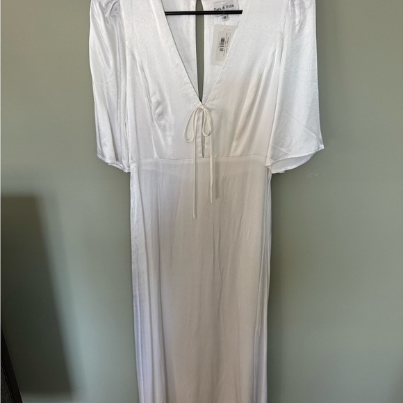 NWT Park & Fifth Kendal Tie Elegant White Dress - Picture 8 of 8